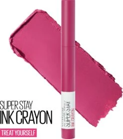 Maybelline SuperStay Ink Crayon Matte Lippenstift - 35 Treat Yourself - Roze -14 Gr -Hoogwaardige Cosmetica 1058x1200