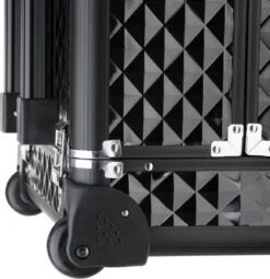 Dreamble Make-up Koffer - Make-up Trolley - Zwart - Rijdbaar - Met Wieltjes - Compact - 8 Vakken - Met Slot - 2 Sleutels -Hoogwaardige Cosmetica 1161x1200
