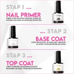 Luneya Gellak - Starterspakket - Primer - Base Coat - Top Coat - LED Lamp Gel Nagellak 6 Luneya Gellak - Starterspakket - Primer - Base Coat - Top Coat - LED Lamp Gel Nagellak -Hoogwaardige Cosmetica 1198x1200 3