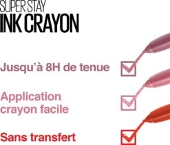 Maybelline SuperStay Ink Crayon Matte Lippenstift - 35 Treat Yourself - Roze -14 Gr -Hoogwaardige Cosmetica 1200x1031