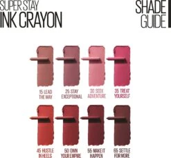 Maybelline SuperStay Ink Crayon Matte Lippenstift - 35 Treat Yourself - Roze -14 Gr -Hoogwaardige Cosmetica 1200x1114 1