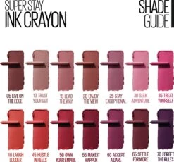 Maybelline SuperStay Ink Crayon Matte Lippenstift - 35 Treat Yourself - Roze -14 Gr -Hoogwaardige Cosmetica 1200x1116 1