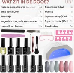 Gellak Starterspakket - Gellak - Gel Nagellak - Gellak Set - 6x8ML Kleuren - Nude Edition - Gellac - Nude Kleuren -Hoogwaardige Cosmetica 1200x1182