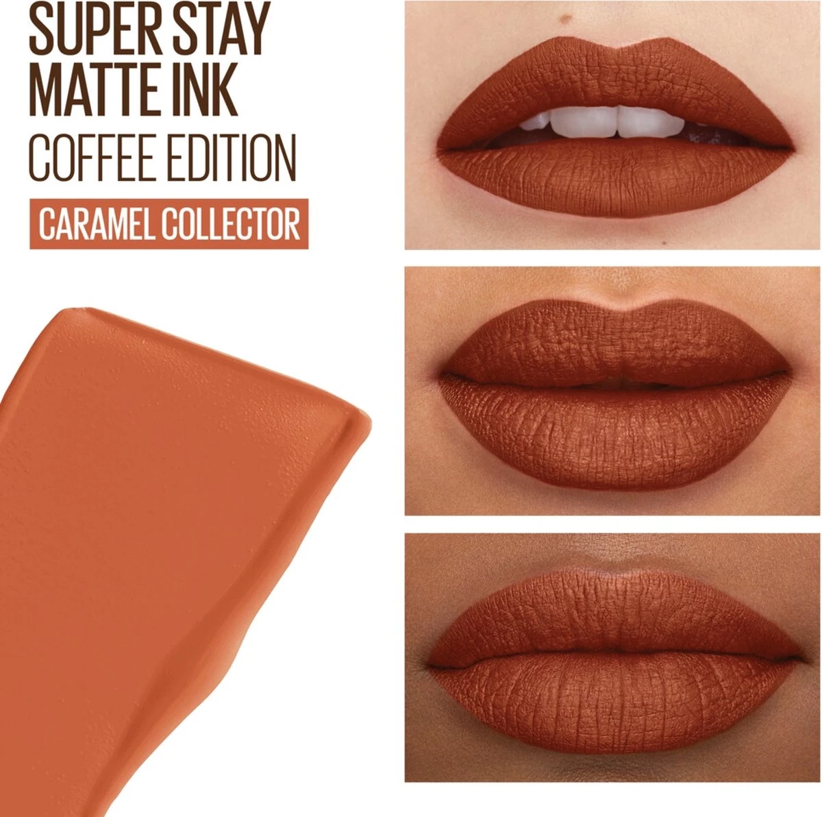 Maybelline SuperStay Matte Ink Lipstick Coffee Collection Limited Edition - 265 Caramel Collector - Nude Lippenstift - 5 Ml 3 Maybelline SuperStay Matte Ink Lipstick Coffee Collection Limited Edition - 265 Caramel Collector - Nude Lippenstift - 5 Ml - Afbeelding 3