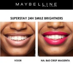 Maybelline SuperStay 24H Smile Brighters Lippenstift - 860 Crisp Magenta - Roze - Langhoudend 16 Maybelline SuperStay 24H Smile Brighters Lippenstift - 860 Crisp Magenta - Roze - Langhoudend -Hoogwaardige Cosmetica 1200x1197 11