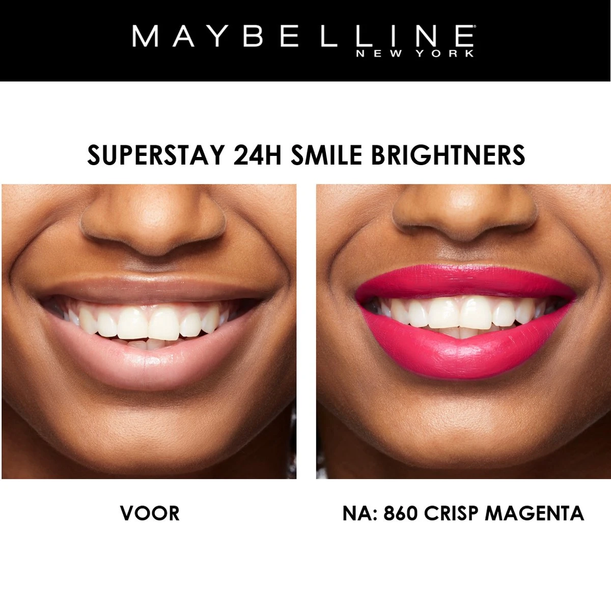 Maybelline SuperStay 24H Smile Brighters Lippenstift - 860 Crisp Magenta - Roze - Langhoudend 8 Maybelline SuperStay 24H Smile Brighters Lippenstift - 860 Crisp Magenta - Roze - Langhoudend - Afbeelding 8