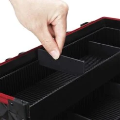 Make-upkoffer, Kapperskoffer, Cosmeticakoffer, Lege Nagelkoffer, Multikoffer, Afsluitbaar Voor Nageldesign/massageolie/fotoapparatuur, 34,7 X 22,2 X 25 Cm , Volledig Zwart HM-YAHEE-411233 -Hoogwaardige Cosmetica 1200x1200 286