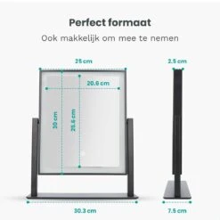 Mirlux Hollywood Spiegel Met Verlichting - Make Up - Visagie - Dimbaar LED Lampen Licht - Zwart -Hoogwaardige Cosmetica 1200x1200 315