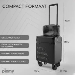 PIXMY® - MT130-S - Make Up Koffer - Cosmetica Koffer - DESIGN -Hoogwaardige Cosmetica 1200x1200 325