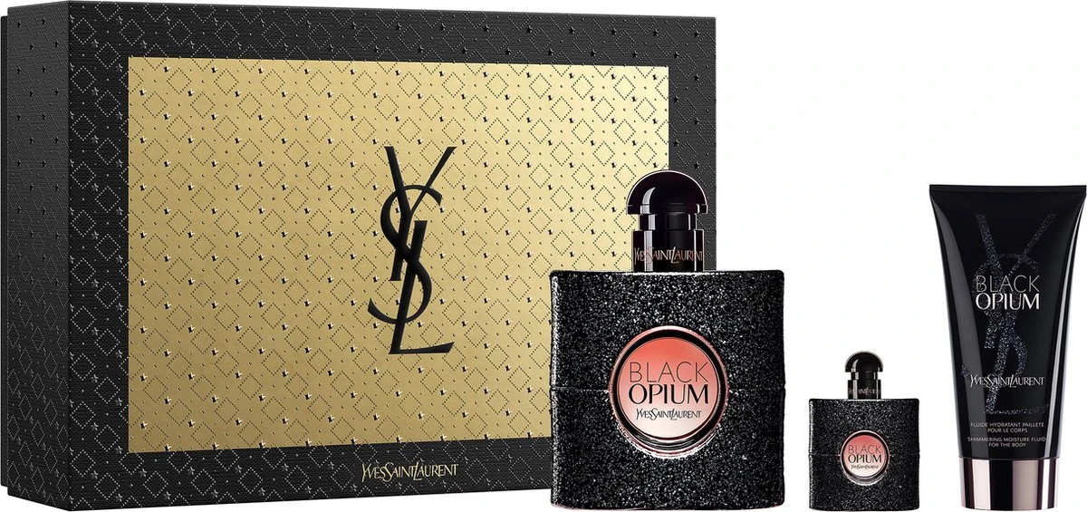 Yves Saint Laurent Black Opium Gift Set Eau De Parfum (edp) 50 Ml, Body Lotion 50 Ml + Miniaturka Eau De Parfum (edp) 7,5 Ml 1 Yves Saint Laurent Black Opium Gift Set Eau De Parfum (edp) 50 Ml, Body Lotion 50 Ml + Miniaturka Eau De Parfum (edp) 7,5 Ml
