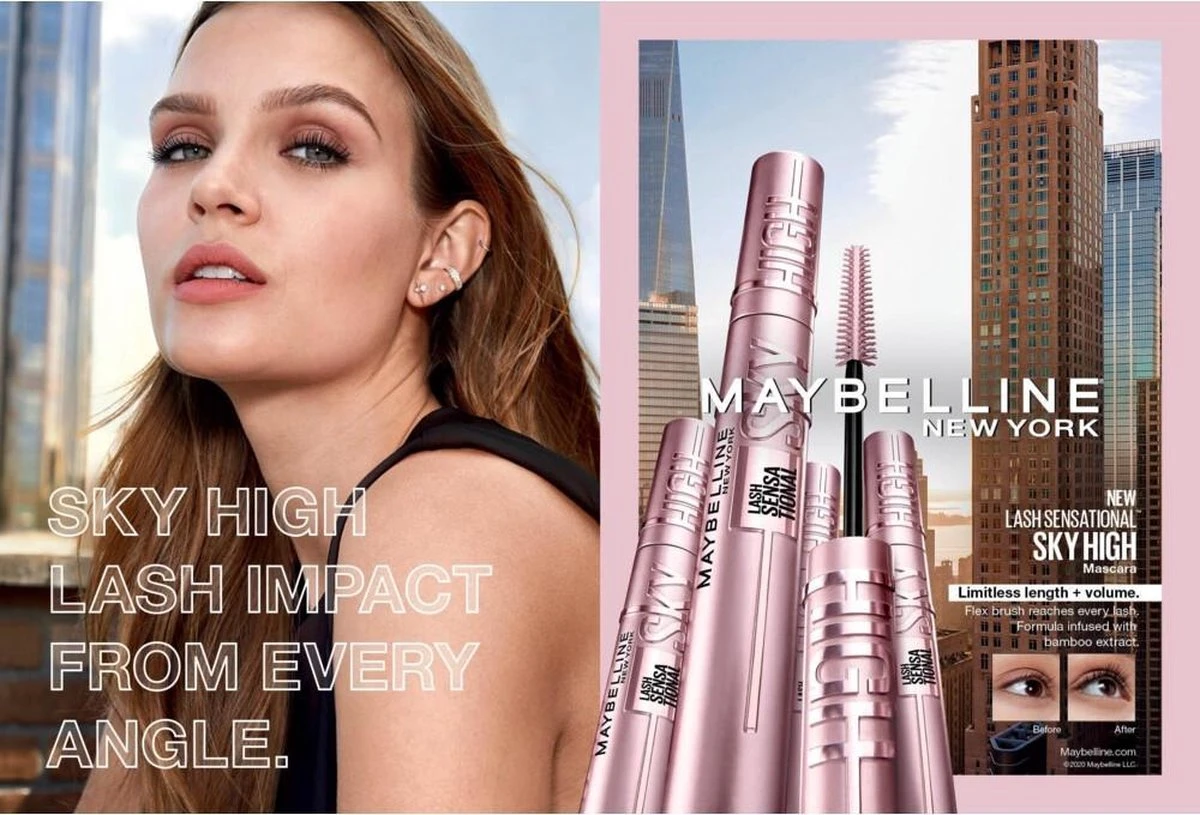 Maybelline Lash Sensational Sky High Waterproof - Zwart - Lengte Mascara - 6 Ml 4 Maybelline Lash Sensational Sky High Waterproof - Zwart - Lengte Mascara - 6 Ml - Afbeelding 4