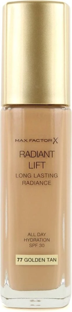 Max Factor Radiant Lift FD - 77 Golden Tan -Hoogwaardige Cosmetica 279x1200 4