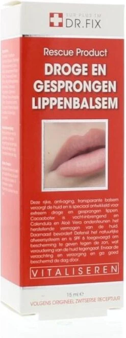 Dr. Fix Kapotte Droge Lippen Balsem - 15 Ml - Lippenbalsem -Hoogwaardige Cosmetica 449x1200