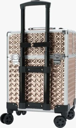 Koffer Gouden Kleur | Beautycase / Beautykoffer / Trolley Van Aluminium - 8 Wielen - Kapper Koffer - Tattoo Koffer - Nagel Koffer - Make-up Koffer -Hoogwaardige Cosmetica 711x1200 1